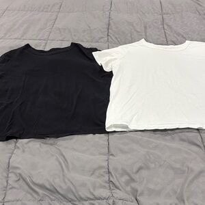 Old Navy Black and White Short Sleeve Tees